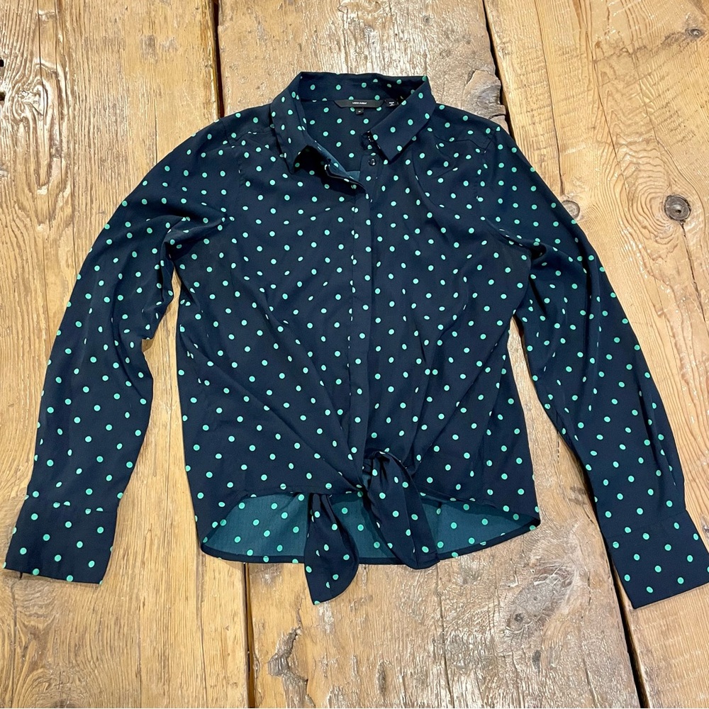 VERO MODA Polka Dot Tie-Up Blouse
